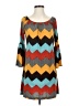 Assorted Brands 100% Polyester Chevron-herringbone Teal Casual Dress Size S - photo 1