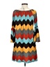 Assorted Brands 100% Polyester Chevron-herringbone Teal Casual Dress Size S - photo 2