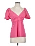 BCBGMAXAZRIA Pink Short Sleeve Blouse Size S - photo 1