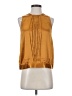 BCBGMAXAZRIA Gold Sleeveless Blouse Size XS - photo 1