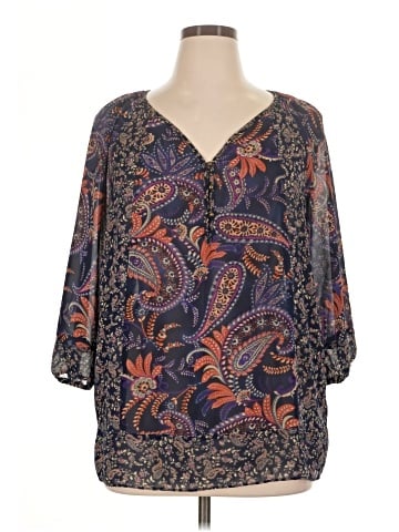 Chaps 3/4 Sleeve Blouse (view 1)