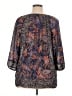 Chaps 100% Polyester Paisley Blue 3/4 Sleeve Blouse Size XL - photo 2