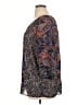 Chaps 100% Polyester Paisley Blue 3/4 Sleeve Blouse Size XL - photo 5