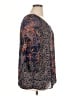 Chaps 100% Polyester Paisley Blue 3/4 Sleeve Blouse Size XL - photo 4