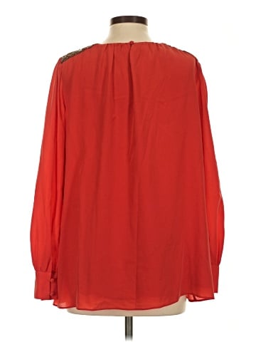 Shoshanna Long Sleeve Silk Top (view 2)