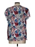 Angashion Blue Short Sleeve Blouse Size L - photo 2