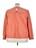 Torrid 100% Cotton Orange Long Sleeve Blouse Size 3X Plus (3) - photo 2