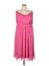 Torrid 100% Polyester Solid Pink Cocktail Dress Size 1X Plus (1) - photo 1