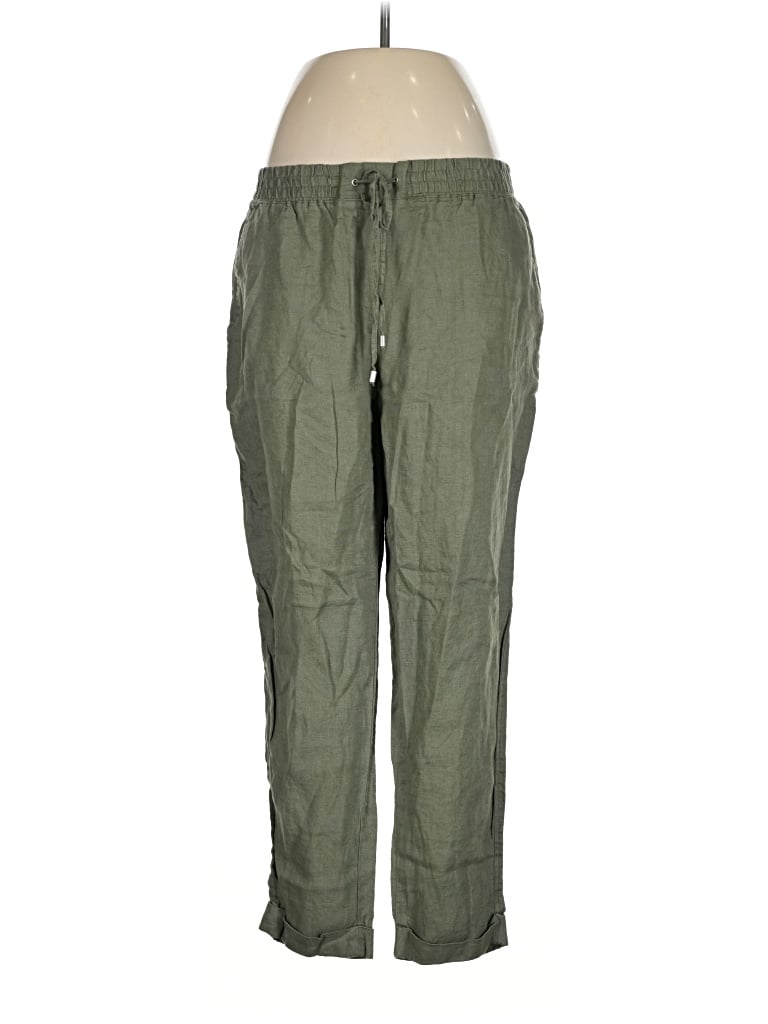 Pre-owned Adrienne Vittadini Linen Pants In Green