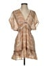 Blue Island 100% Polyester Paisley Tan Cocktail Dress Size S - photo 1