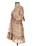 Blue Island 100% Polyester Paisley Tan Cocktail Dress Size S - photo 5