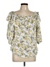 Chaus 100% Rayon Yellow 3/4 Sleeve Blouse Size L - photo 1