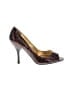Enzo Angiolini 100% Leather Animal Print Brown Heels Size 8 - photo 1