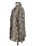 DressBarn Animal Print Silver Long Sleeve Button-Down Shirt Size L - photo 5