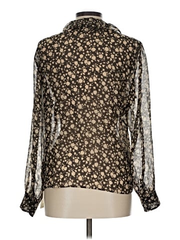 Nili Lotan Long Sleeve Silk Top (view 2)