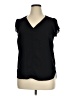 H&M 100% Polyester Black Short Sleeve Top Size 14 - photo 1