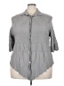 Solitaire Gray 3/4 Sleeve Button-Down Shirt Size 5X (estimated) - photo 1