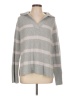 BARBARA LOHMANN Stripes Gray Pullover Sweater Size L - photo 1