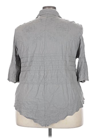 Solitaire 3/4 Sleeve Button-Down Shirt (view 2)
