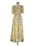Max Studio 100% Polyester Yellow Casual Dress Size M - photo 1