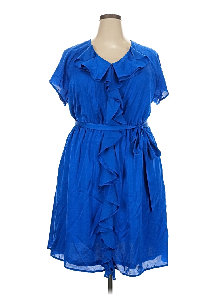 Pre-owned Lane Bryant Casual Dress In Blue