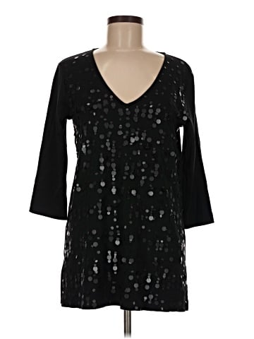 Joan Vass 3/4 Sleeve Top (view 1)