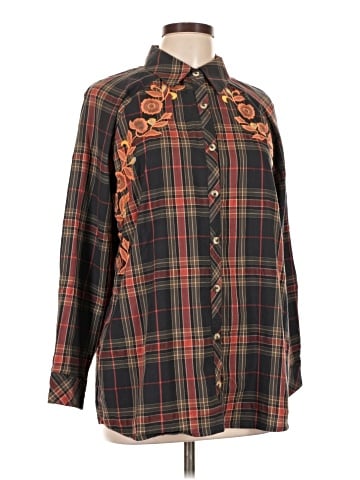 Tolani Long Sleeve Button-Down Shirt (view 1)