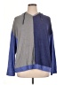 Weekends by Chico's Color Block Blue Pullover Hoodie Size XL (3) - photo 1