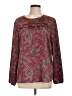 Talbots 100% Polyester Burgundy Long Sleeve Blouse Size L - photo 1
