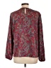 Talbots 100% Polyester Burgundy Long Sleeve Blouse Size L - photo 2