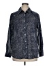 Foxcroft 100% Cotton Paisley Blue Long Sleeve Button-Down Shirt Size 14 - photo 1