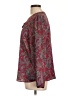 Talbots 100% Polyester Burgundy Long Sleeve Blouse Size L - photo 5