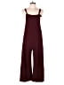 Urban Romantics Solid Burgundy Jumpsuit Size L - photo 1