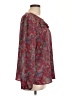 Talbots 100% Polyester Burgundy Long Sleeve Blouse Size L - photo 4