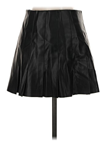 Zara Faux Leather Skirt (view 2)