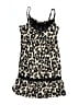 Justice 100% Cotton Animal Print Black Tan Dress Size 10 - photo 1