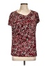 Kasper Red Short Sleeve Blouse Size L - photo 1