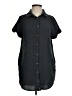 Bluivy Black Short Sleeve Button-Down Shirt Size S - photo 1