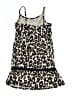 Justice 100% Cotton Animal Print Black Tan Dress Size 10 - photo 2