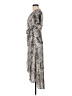 Timing 100% Polyester Print Gray Casual Dress Size M - photo 5
