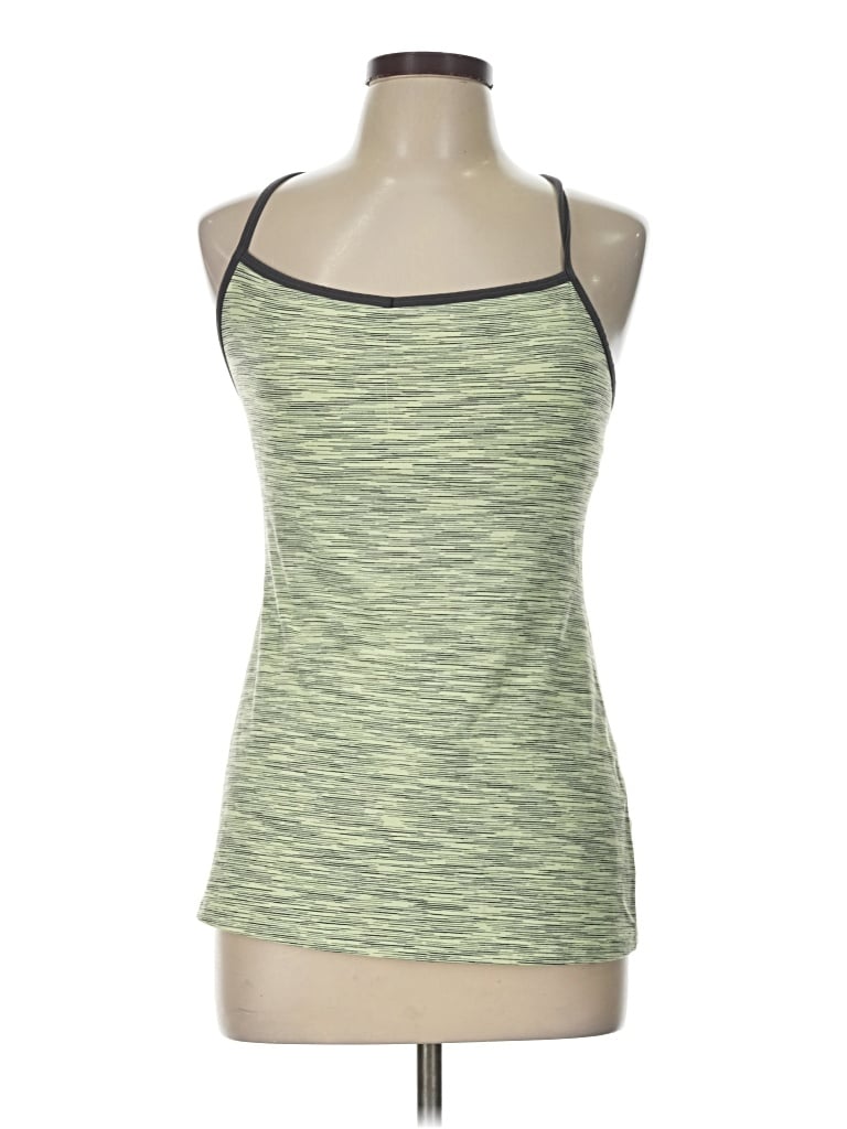 Pre-owned Lucy Tank Top Green Halter Neckline Tops