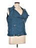 Spirited Rudolph Duke 100% Polyester Blue Denim Vest Size L - photo 1