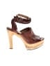 FRYE 100% Leather Brown Heels Size 6 1/2 - photo 1