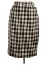 Guy Laroche 100% Wool Checkered-gingham Black Wool Skirt Size 12 - photo 1