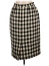 Guy Laroche 100% Wool Checkered-gingham Black Wool Skirt Size 12 - photo 2