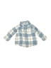 Cloud Island Plaid Blue Long Sleeve Button-Down Shirt Size 6-9 mo - photo 1