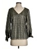 Vince Camuto Metallic Gray Long Sleeve Blouse Size S - photo 1