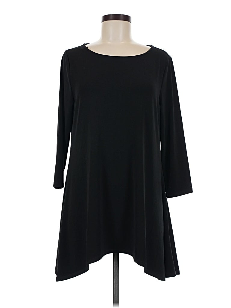 Jm Collection 3/4 Sleeve Blouse In Black