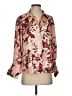 Industry 100% Polyester Floral Burgundy 3/4 Sleeve Blouse Size XS - photo 1
