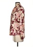 Industry 100% Polyester Floral Burgundy 3/4 Sleeve Blouse Size XS - photo 5